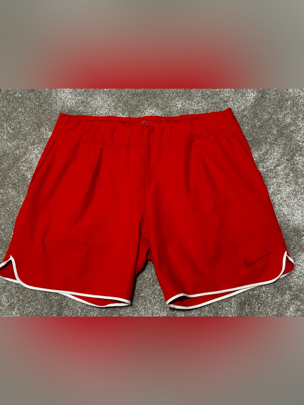 Nike Dri-FIT Running Shorts Red Athletic Training Gym Shorts Women’s Large